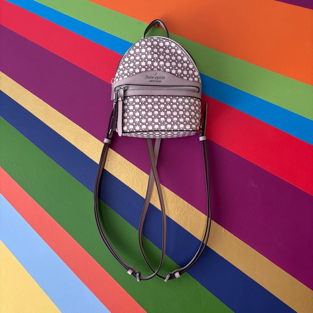Kate Spade Spade Link Mini Backpack | Convertible Travel - Picture 4 of 14